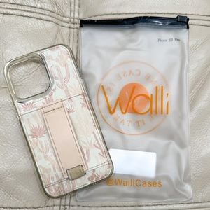 Walli Case for iPhone 13 Pro. Cactus flower style.